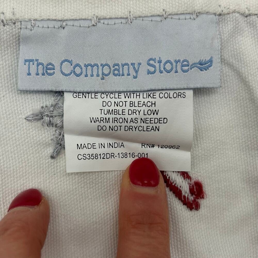 NEW The Company Store Winter Wood Cocktail Napkin 6" x 6" 100% Cotton Set of 8 - Picture 4 of 6